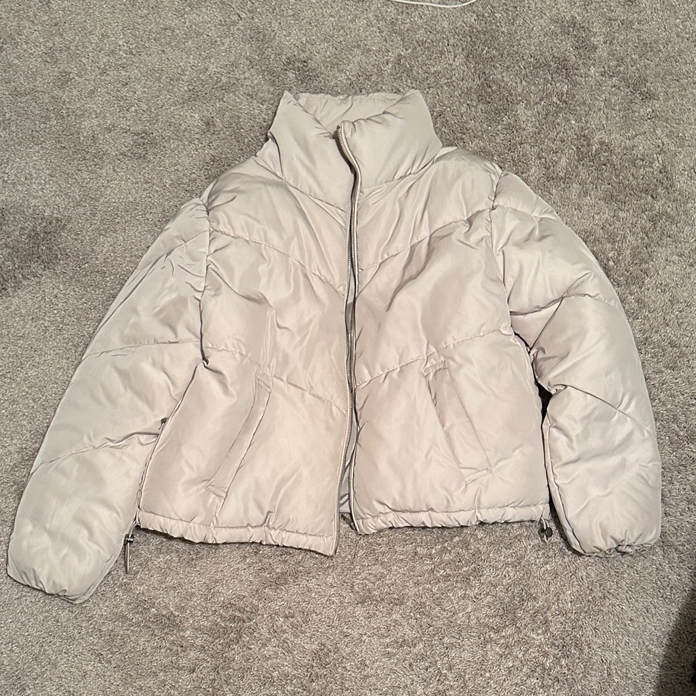 H&M Cream Puffer Jacket